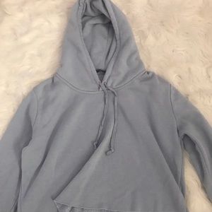 blue cropped brandy melville sweatshirt